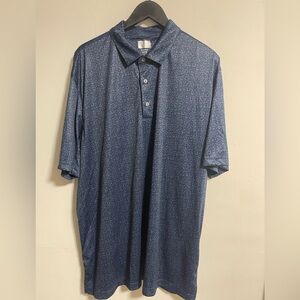 Greg Norman Collection Navy Patterned Polo Shirt